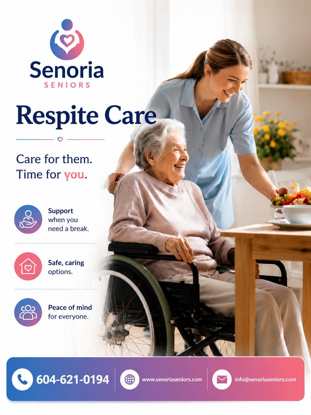 Senoria Seniors Respite Care — care for them, time for you