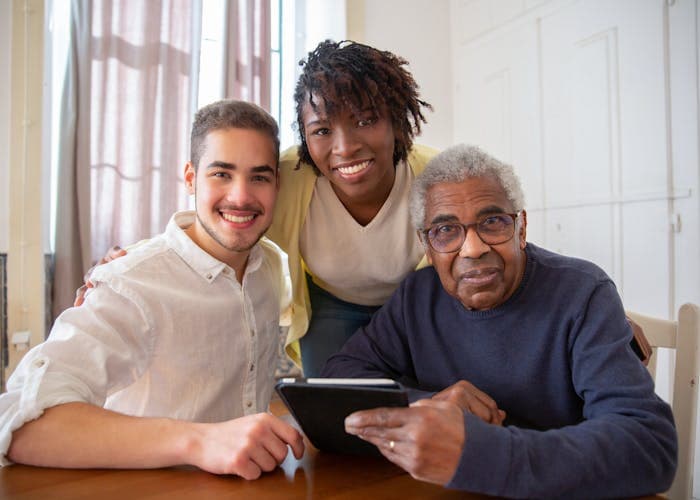 Senoria Seniors care team with elderly residents